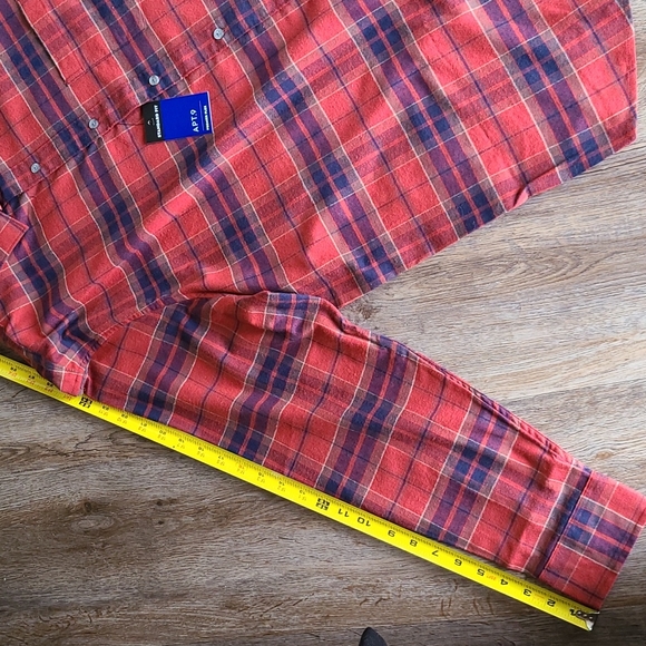 APT.9 BIG & TALL MENS STANDARD FIT PREMIER FLEX FLANNEL SHIRT SIZE 1XB - Picture 12 of 13